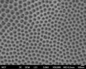 SEM of the porous side of ATO film