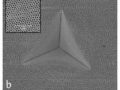 Indentation impression by cube-corner tip for amorphous AAO