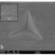 Indentation impression by cube-corner tip for amorphous AAO