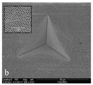 Indentation impression by cube-corner tip for amorphous AAO