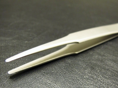 flat-nosed stainless steel tweezers